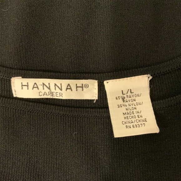 Hannah Career Women's size large classic black sleeveless top - Picture 8 of 8